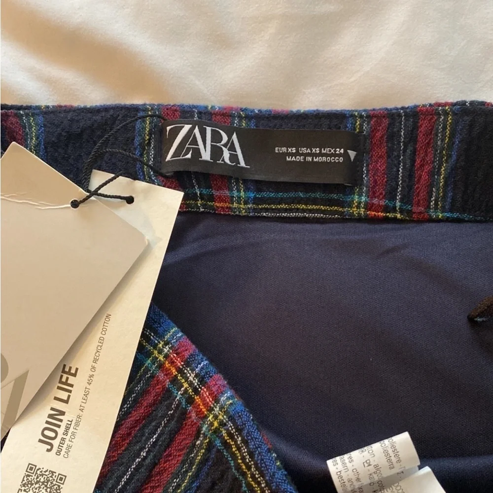 NWT Zara plaid skirt size x small - Picture 3 of 5